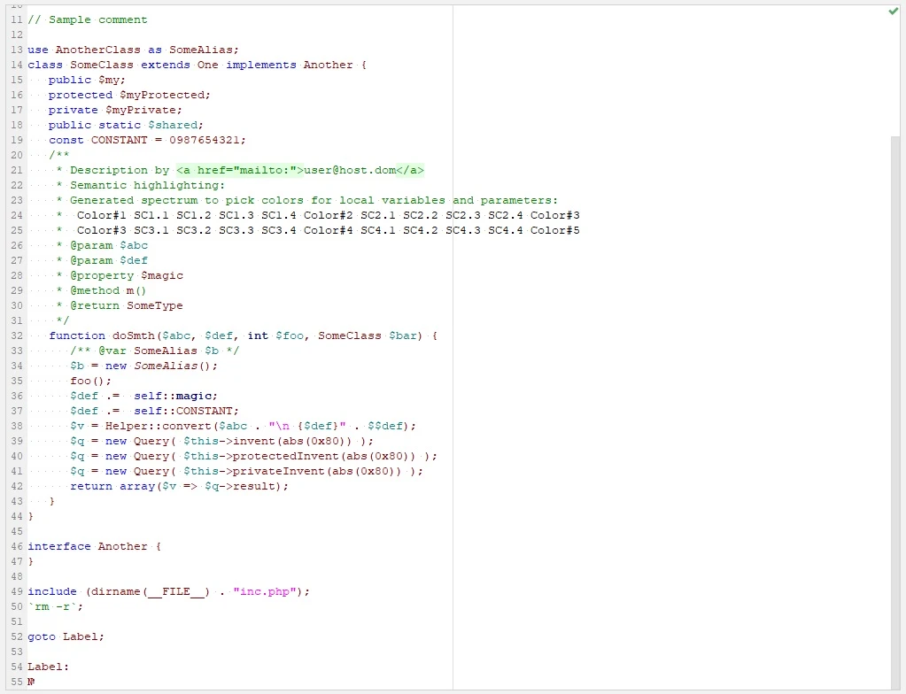 php color cheme